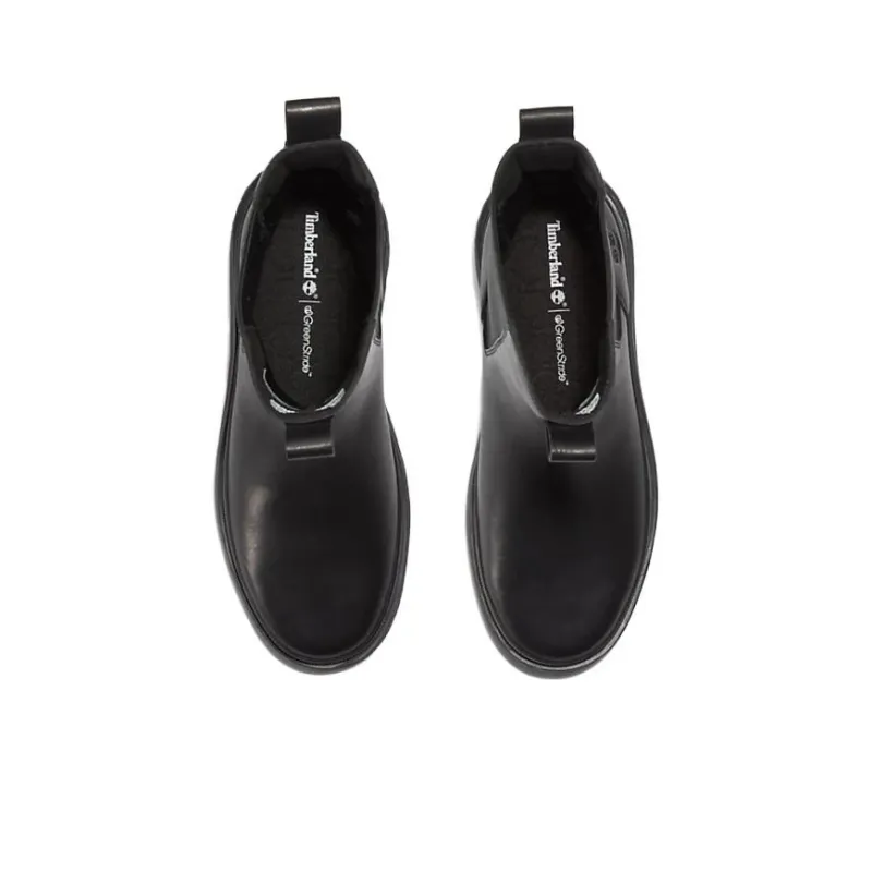 Timberland Ray City Greenstride Combat Crew Chelsea Boots Women's Black-4