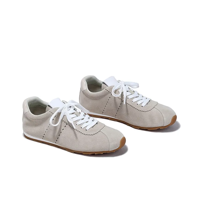 BELLALILY Low-Top Casual Shoes 1cm Women's Green Apricot Light Blue Dusty Pink-15