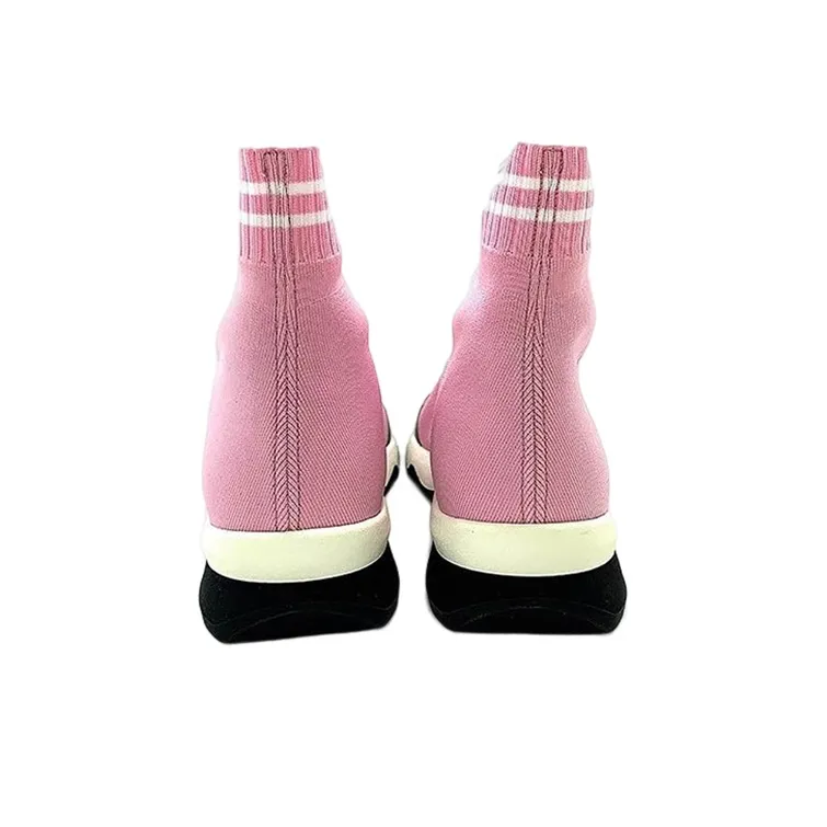 FENDI Slip Resistant Breathable High Top Sports Casual Shoes Women's Pink-4