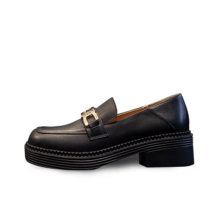 Lady's House Loafers Women's Black Brown-0