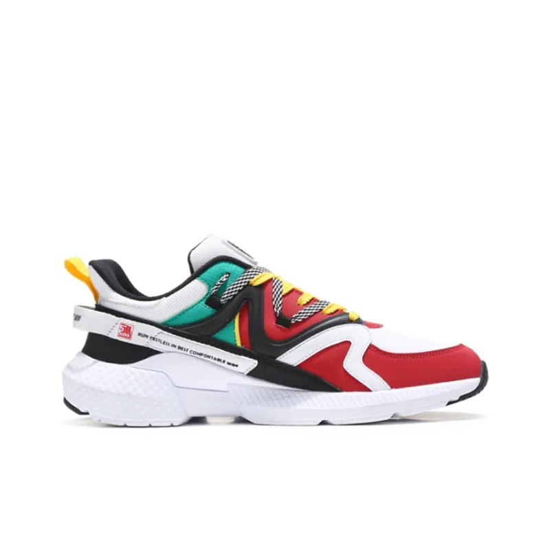Erke Running Shoes Men Low-Top Red/Dawn Green-1
