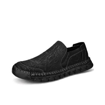 Laoks Men's Casual Shoes Men Low Top Black/Brown