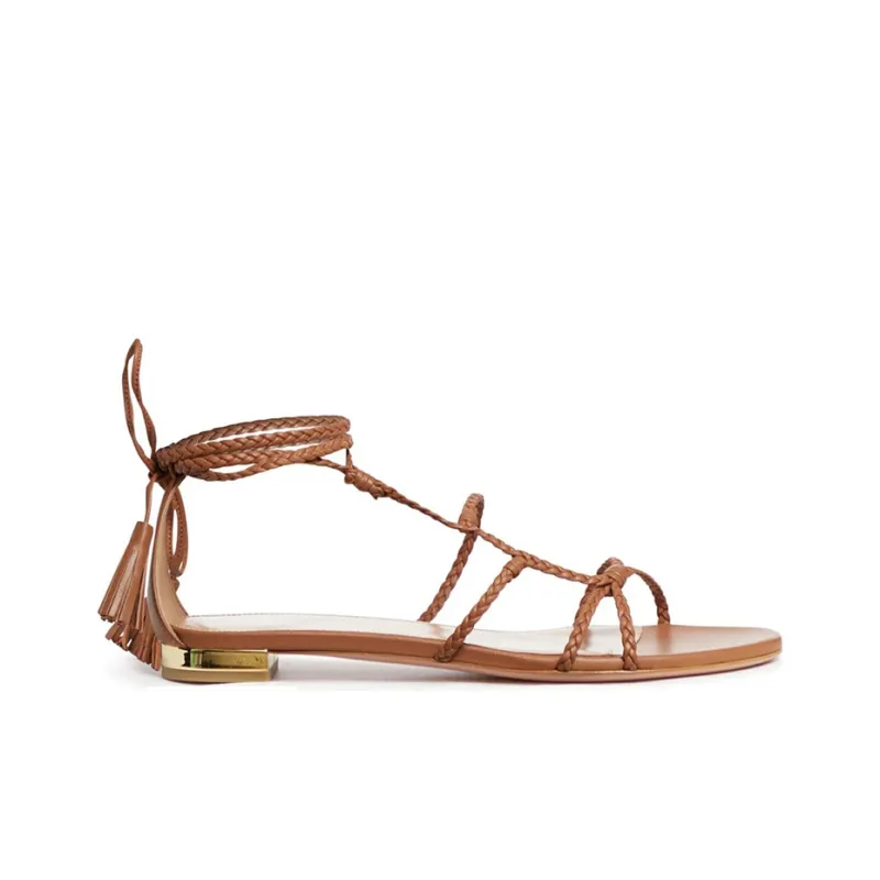 AQUAZZURA X Raquel Diniz Tassel-detail Strappy Sandals-1