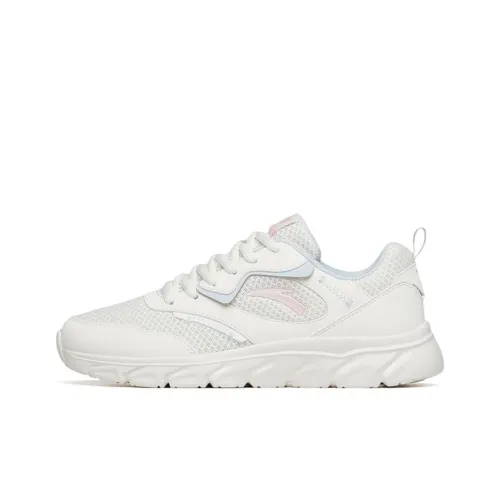 Anta Cushioning, Slip Resistant, And Abrasion Resistant Low Top Running Shoes Women's White Blue