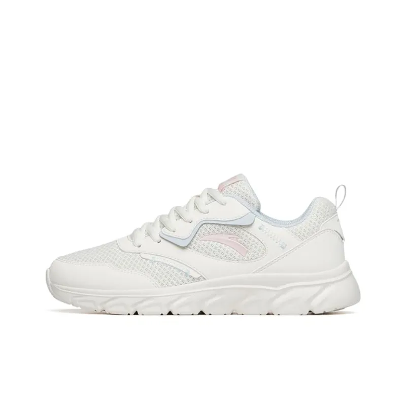 Anta Cushioning, Slip Resistant, And Abrasion Resistant Low Top Running Shoes Women's White Blue-0