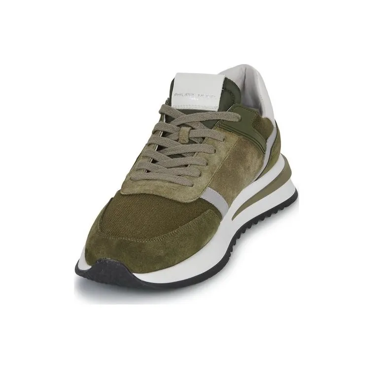 PHILIPPE MODEL Low Top Casual Shoes Men's Green White-1