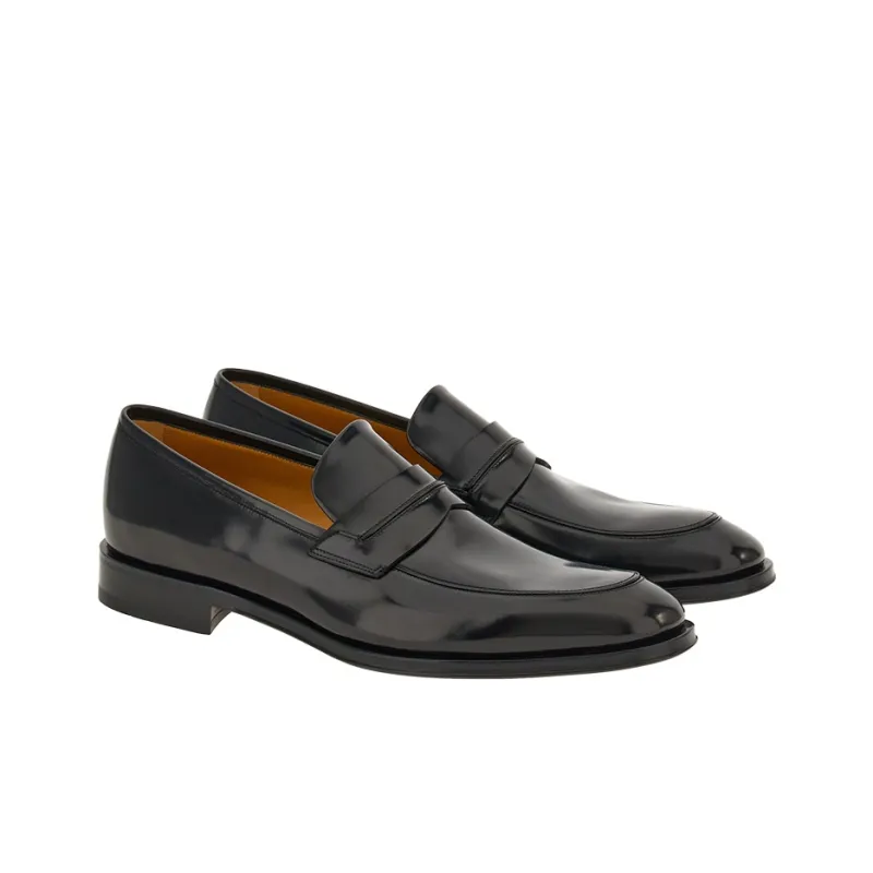FERRAGAMO Pointed-toe Leather Loafers-2