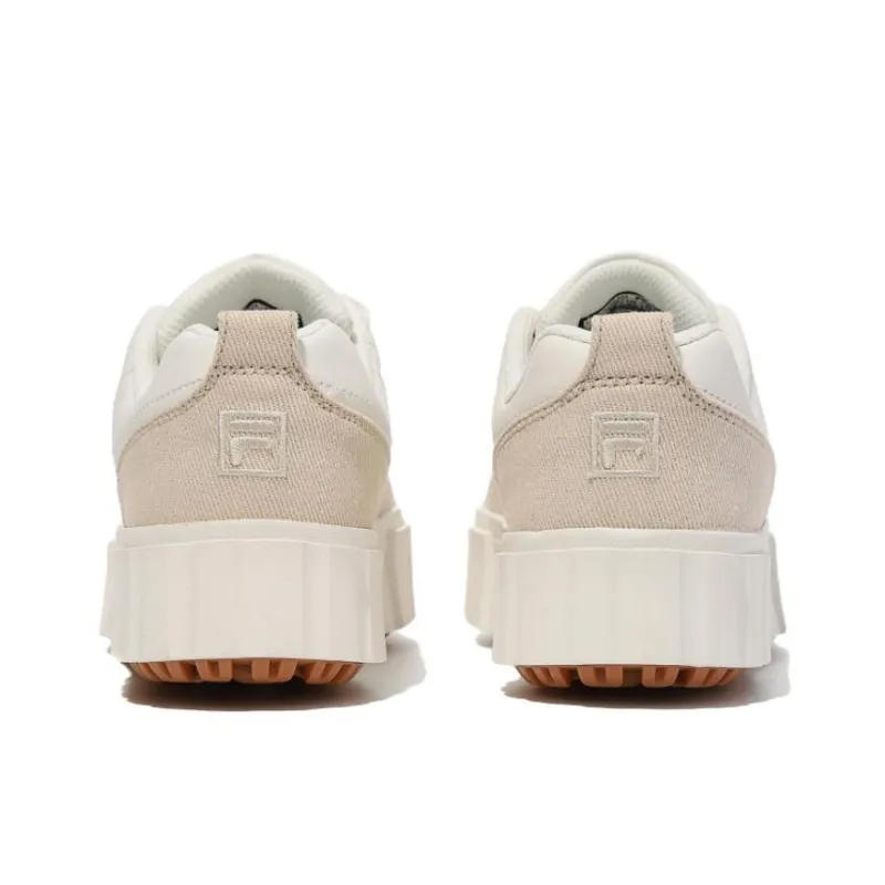 FILA Sand Blast Row Sand Blast Row Lightweight And Breathable Low Top Skateboard Shoes Unisex Ecru Korean Style-2