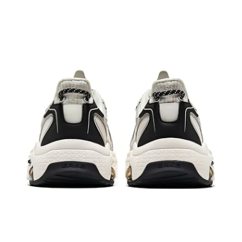 Erke Cushioning Anti Slip And Wear Resistant Low Top Running Shoes Men's Gray Black-3