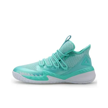 PEAK Anti Slip Wear Resistant Mid Top Performance Basketball Shoes Men's Tiffany Green