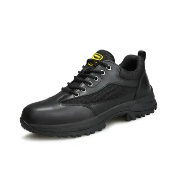 Blue Gull Shield Labor Shoes Wear-Resistant Slip-Resistant Low-Top Outdoor Shoes Unisex Black