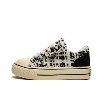Far Waves Slip-Resistant Cushioning Wear-Resistant Low-Top Canvas Shoes Women's