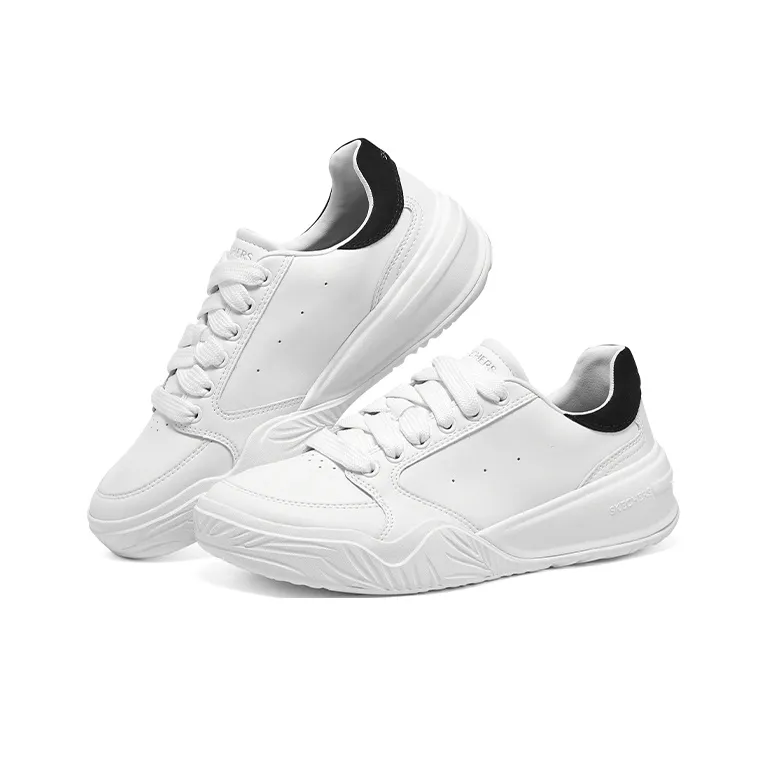 Skechers Denali Anti Slip Wear Resistant Low Top Skateboard Shoes Women's White-3