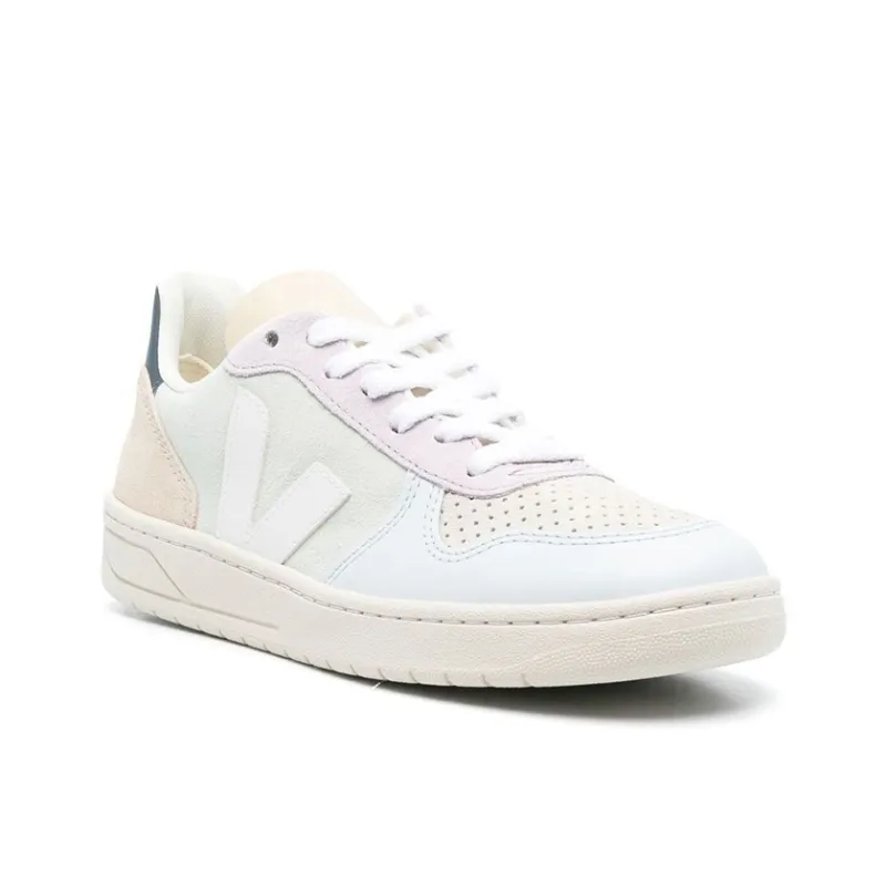 VEJA V 10 Suede Jade White Multico Women's-1