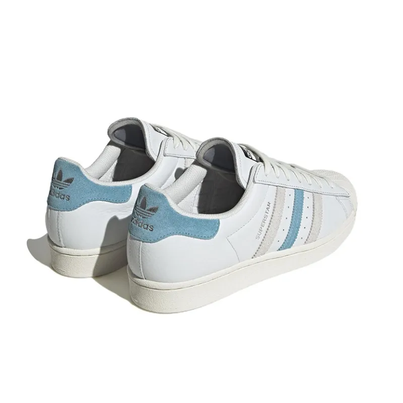 Adidas Superstar Cream White Preloved Blue-3