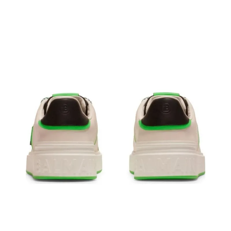 BALMAIN Wear-Resistant Low-Top Skateboard Shoes Men's Beige Black-3
