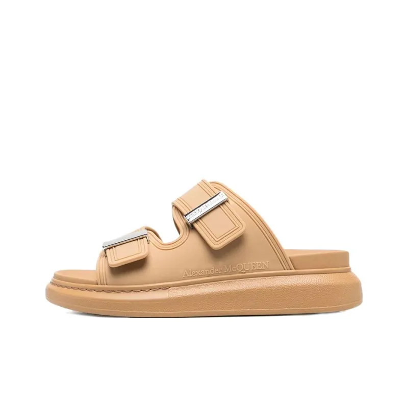 Alexander McQueen Slide Slippers Women's Brown-0