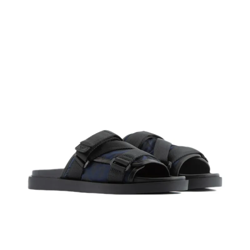 EMPORIO ARMANI Slide Slippers Men's Blue-1