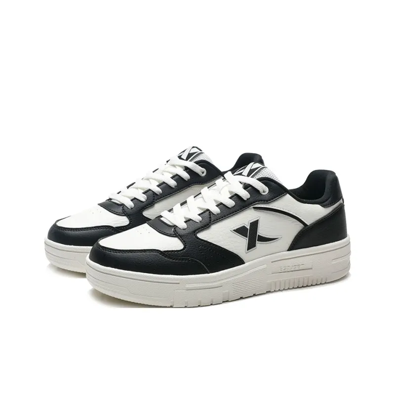 XTEP Waterproof And Wear resistant Low Top Skateboard Shoes Men's Black White-2