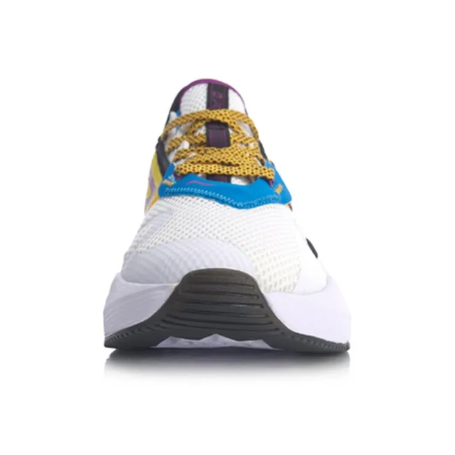 LiNing Transcend Anti Slip Wear Resistant Low Top Running Shoes Men's White Blue-3