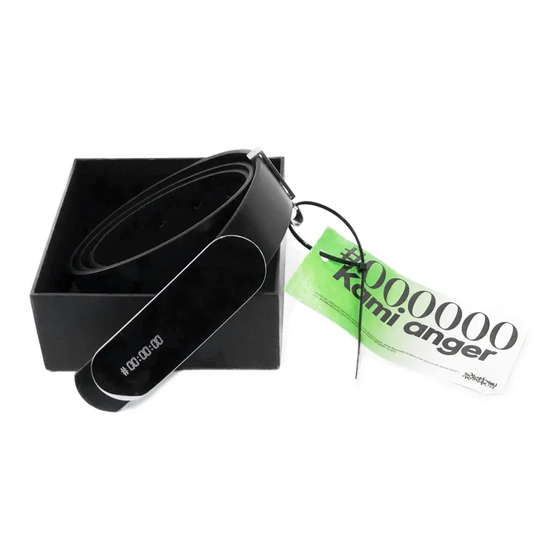Kami Anger Leather Belts Unisex Black-3