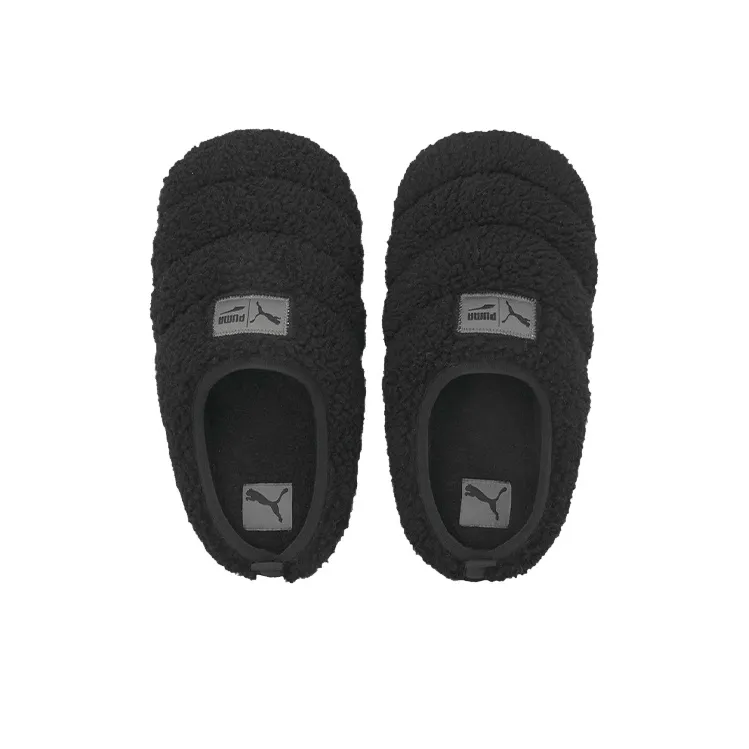 PUMA Scuff Sherpa Slippers 'Black'-3