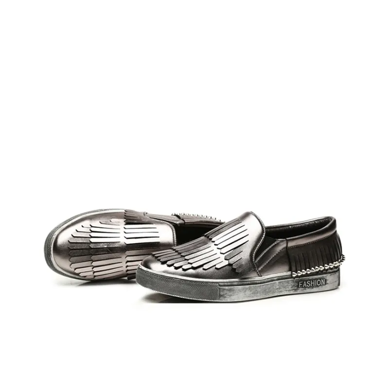 Lady's House Loafers Women's Black/Gunmetal-3
