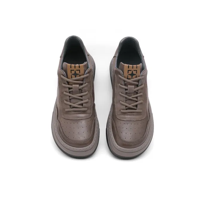 Mr.shang Casual Shoes Men Low Top Brown/Jasper-2