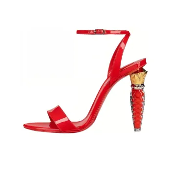 CL LUBOTING Lipgloss Queen Strap Sandals Women's Red