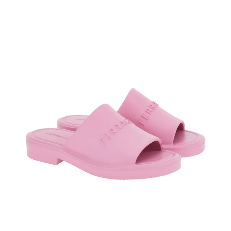FERRAGAMO Logo-debossed Open-toe Slides-1
