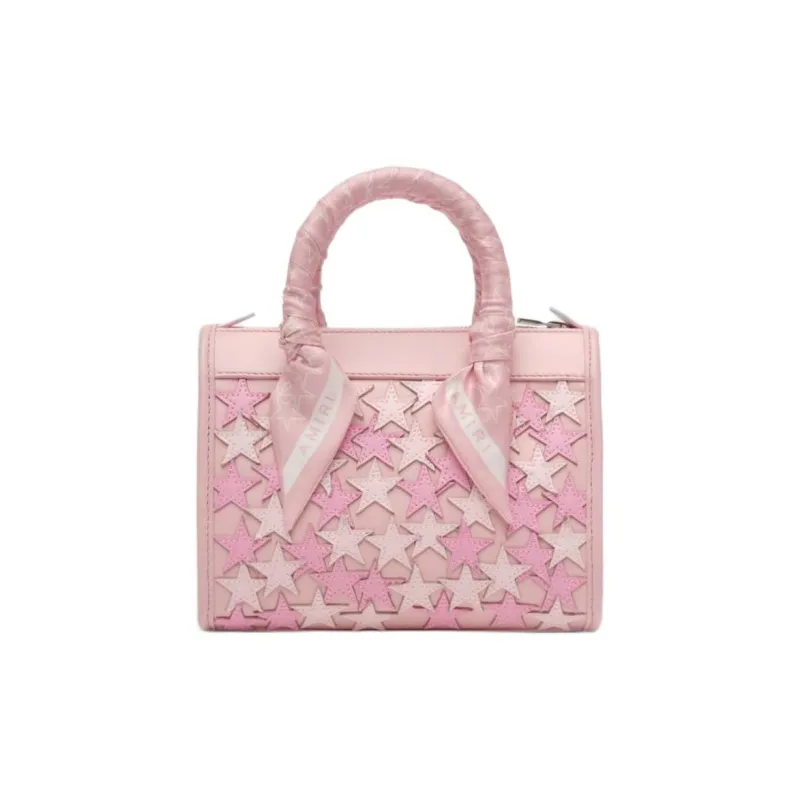AMIRI Leather Shoulder Bag Crossbody Bag Handbag Women's Pink-0