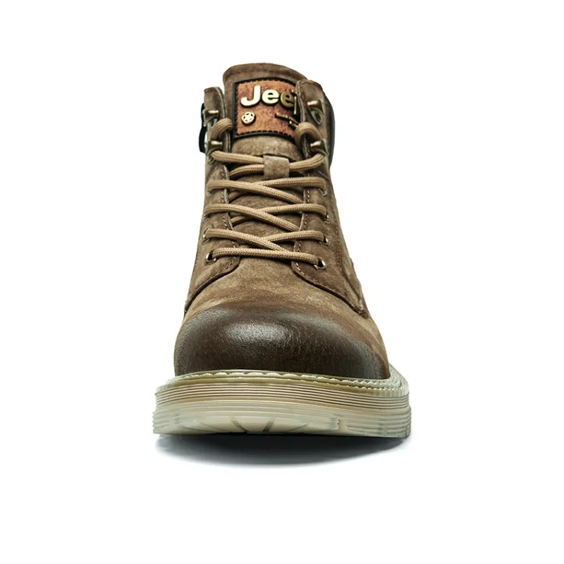 Jeep Martin Boots Men Smoke Gray/Purple Gray/Khaki-30