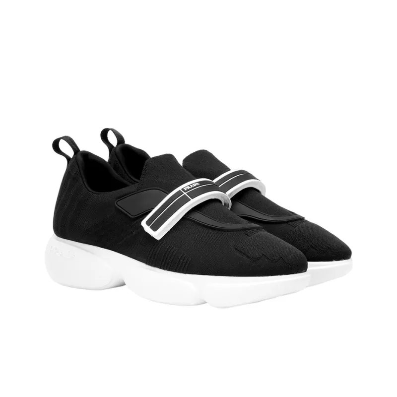 PRADA Cloudbust Rubber And Leather Sneakers 'Black White' Women's-3