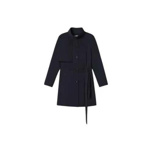 PSALTER Trench Coats Women's Navy Blue