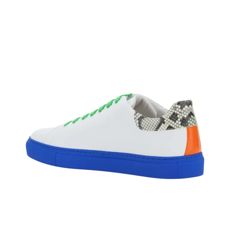 MOSCHINO Stylish Skateboarding Shoes Men's White Yellow-3