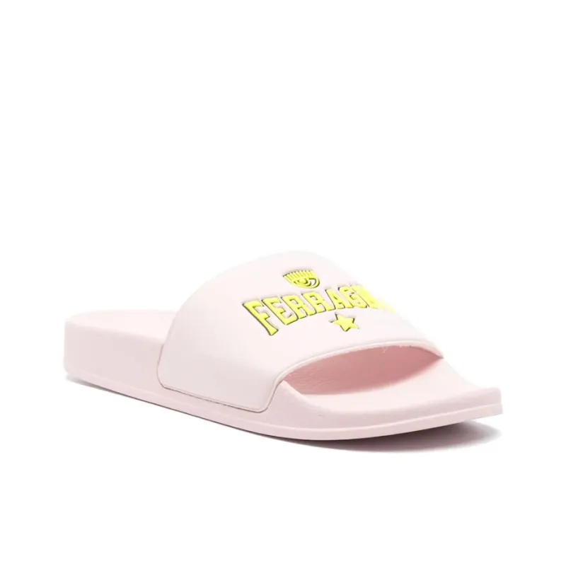 CHIARA FERRAGNI Open toe Logo print Slides-2