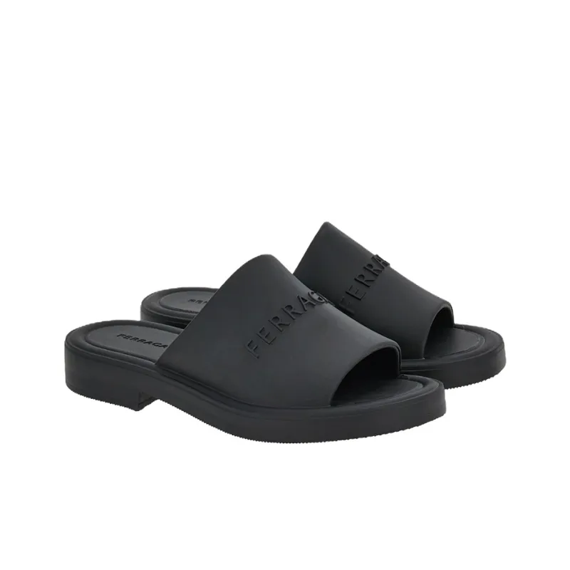 FERRAGAMO 3D logo Flat Slides-1