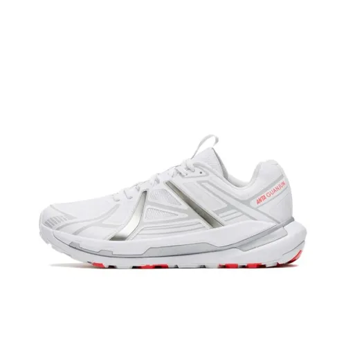 Anta Cushioning Anti Slip And Wear Resistant Low Top Running Shoes Men's White Gray