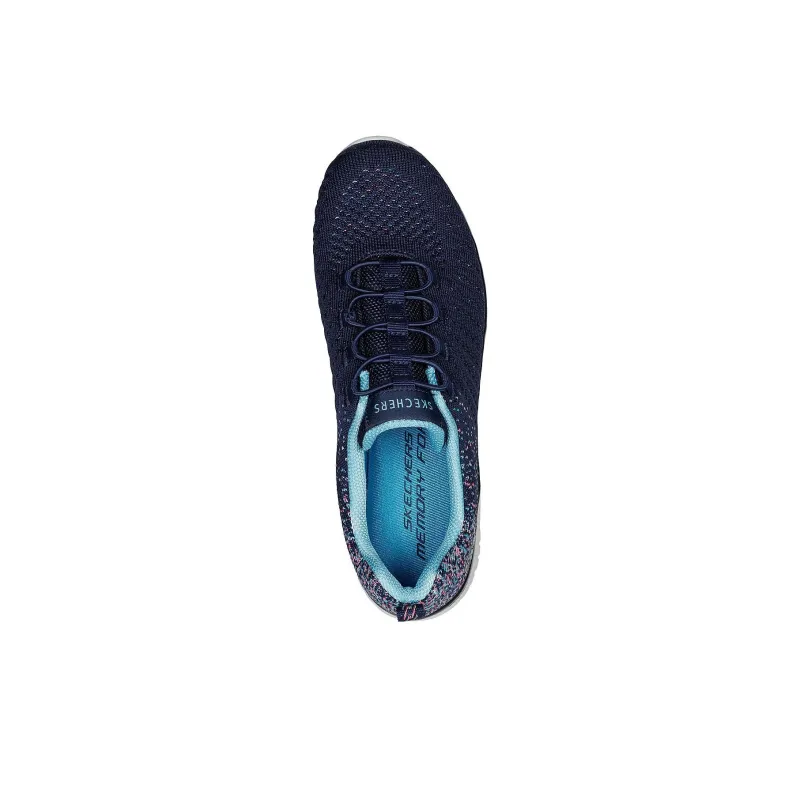 Skechers Shock Absorbers With Slip Resistant Features Low Top Casual Shoes Women's Marine Blue-3