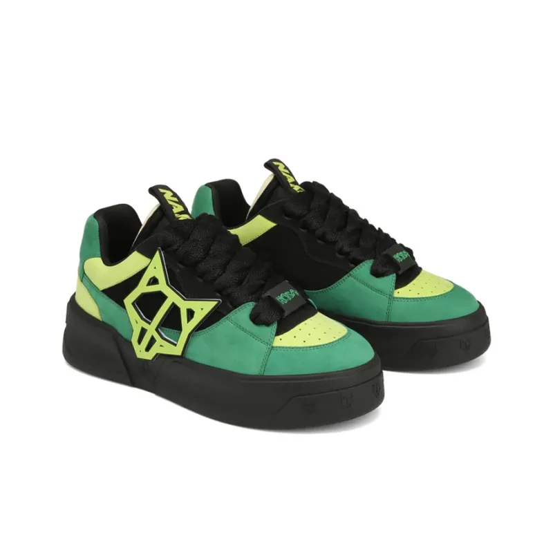 Naked Wolfe Kosa Low-Top Stylish Skateboarding Shoes Men's Black Green-1