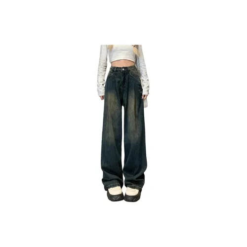 JASONWOOD Jeans Women's Vintage Blue Pants