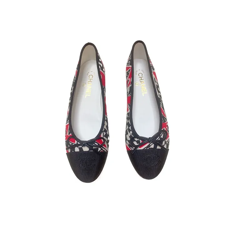 CHANEL Women's Casual Shoes Women's Black White Red-2