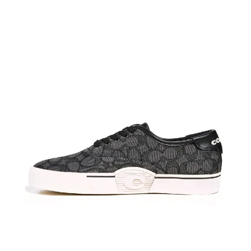 COACH Low Top Stylish Skateboarding Shoes Men's Black-0