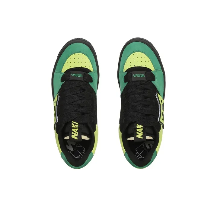 Naked Wolfe Kosa Low-Top Stylish Skateboarding Shoes Men's Black Green-2