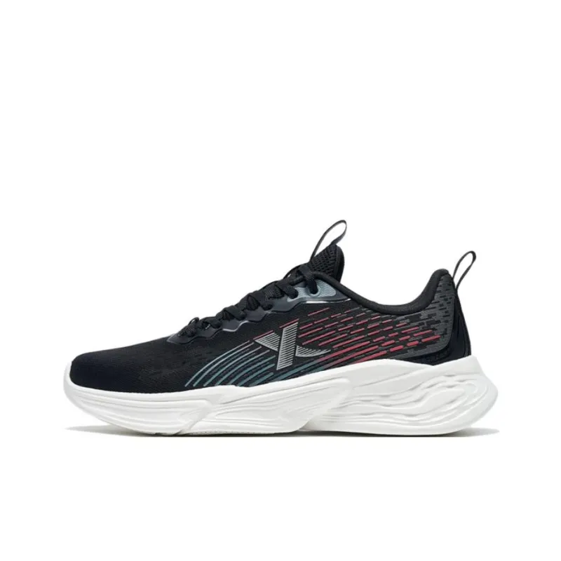 XTEP Anti-Slip Wear-Resistant Breathable Lightweight Low-Top Running Shoes Men's Black Gray Color-0