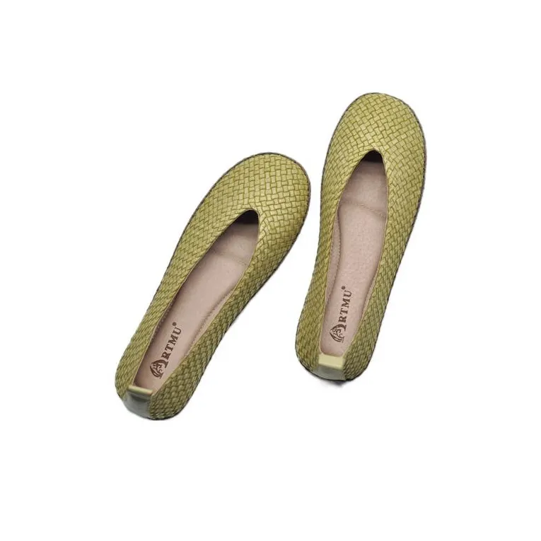 ARTMU Women's Casual Shoes Women's Low Top Green/Ecru-2