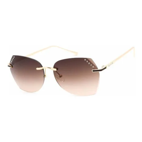 GUESS Metal Irregular Shape Sunglasses Women's Gold