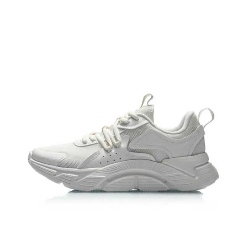 LiNing Non-slip Lightweight Low-Top Running Shoes Women's White-0