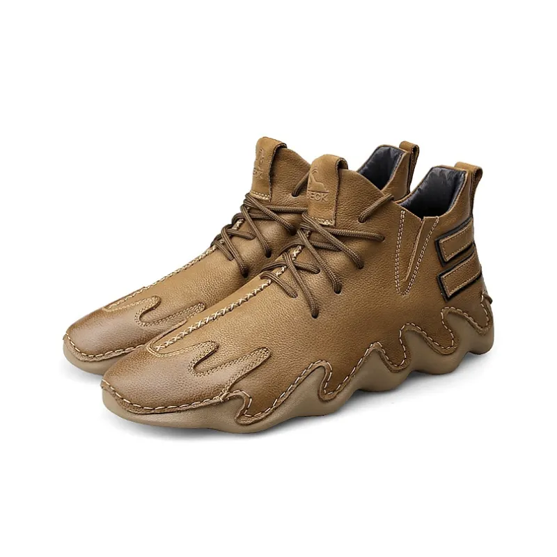 BECK Men's Casual Shoes Men Low Top Black/Khaki-3
