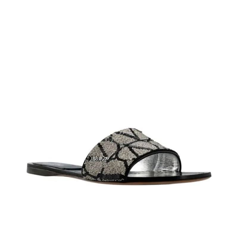 Valentino Garavani VLogo Monogram Slip On Sandals Women's-2